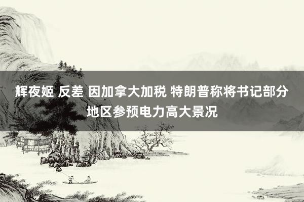 辉夜姬 反差 因加拿大加税 特朗普称将书记部分地区参预电力高大景况